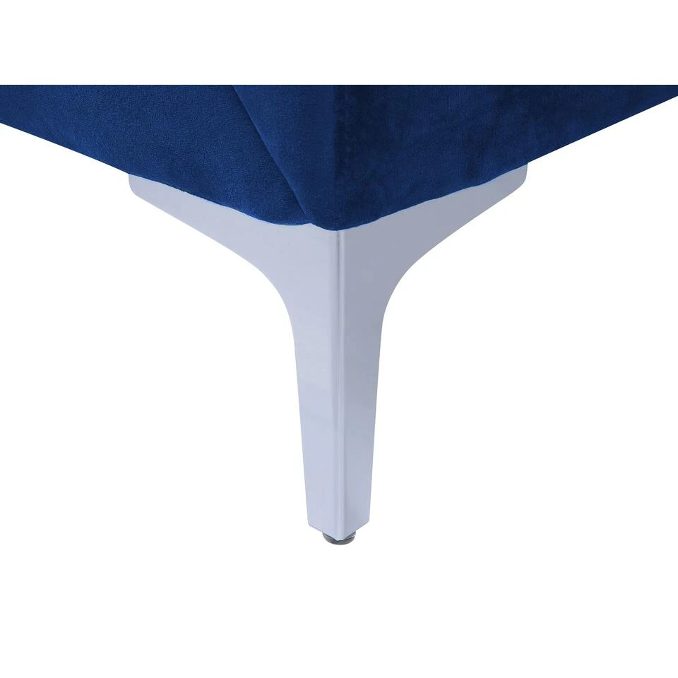 Beliani Fauteuil FENES - Blauw Fluweel - Afbeelding 4