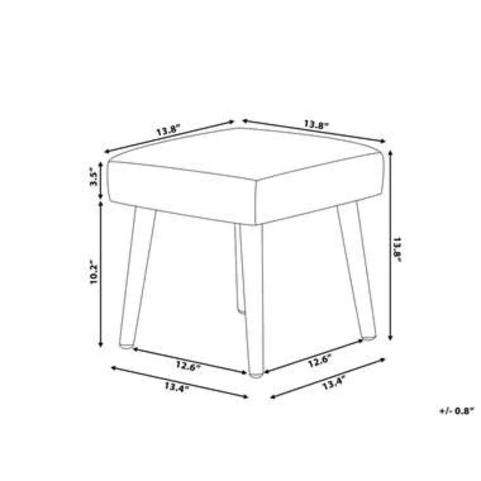 Beliani Hocker OSAGE - Grijs Katoen - Afbeelding 4