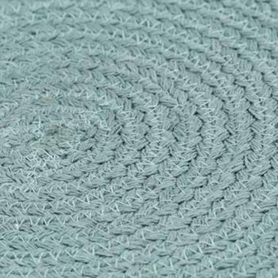 VidaXL Placemats 6 St Rond 38 Cm Katoen Effen Groen - Afbeelding 2