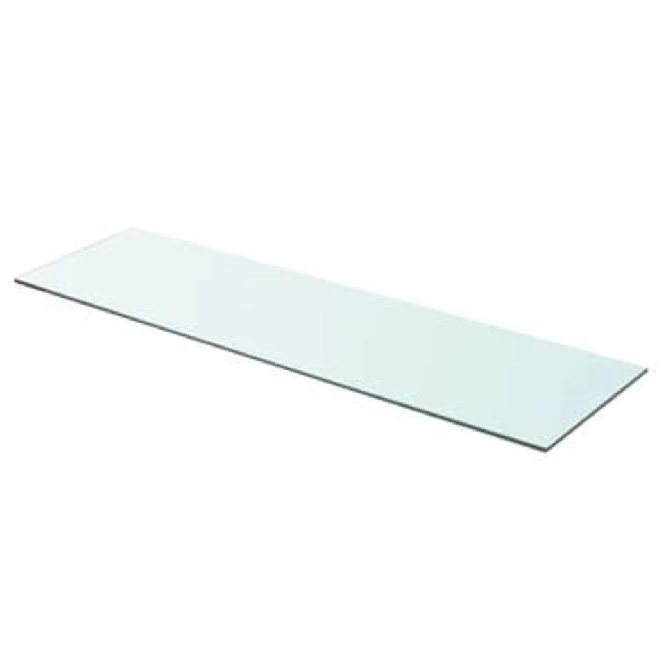 VidaXL Schappen 2 St 90x25 Cm Glas Transparant - Afbeelding 2