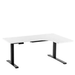 Beliani Verstelbaar Bureau DESTIN - Wit Spaanplaat