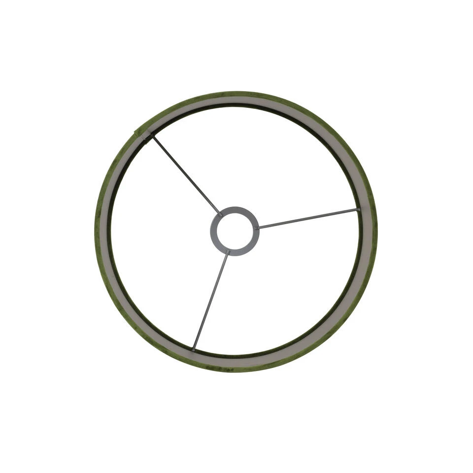 Cilinder Lampenkap Velours - Olive Green - Ø50x38cm - Afbeelding 2