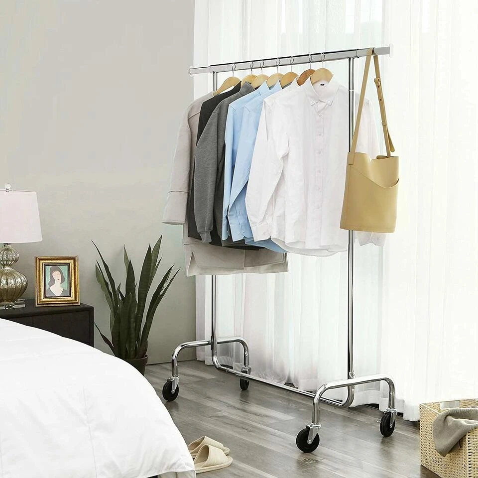 O'DADDY® Kledingrek Op 4 Grote Wielen - Tot 130 Kg Stabiel - RVS - Afbeelding 2