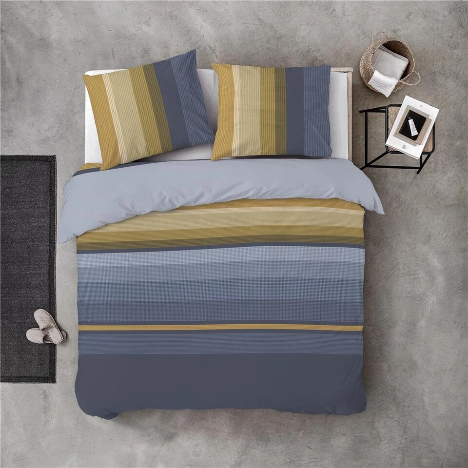 Byrklund - Dekbedovertrek Golden Stripes - 140x220 Cm - Okergeel - Afbeelding 3