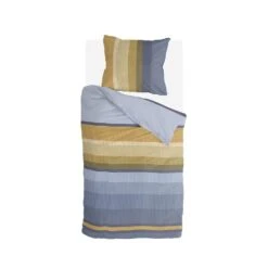 Byrklund - Dekbedovertrek Golden Stripes - 140x220 Cm - Okergeel