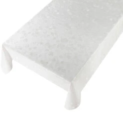 Bellatio Design Tafelzeil - Wit - Bloemen Print - 140 X 245 Cm