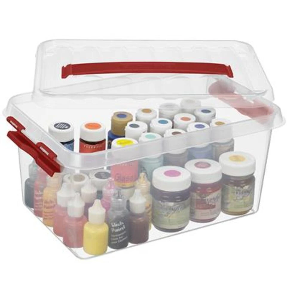 Q-line Opbergbox 6L Transparant Rood - Afbeelding 3