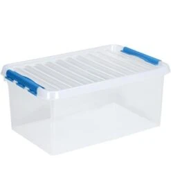 Q-line Opbergbox 45L Transparant Blauw