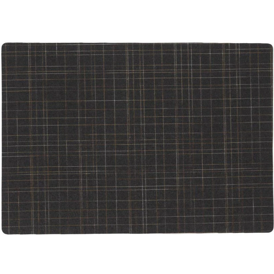 Wicotex Placemat Liso - Zwart - Antislip - 43 X 30 Cm