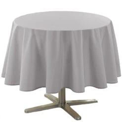 Wicotex Tafellaken - Lichtgrijs - Rond - Polyester - 180 Cm