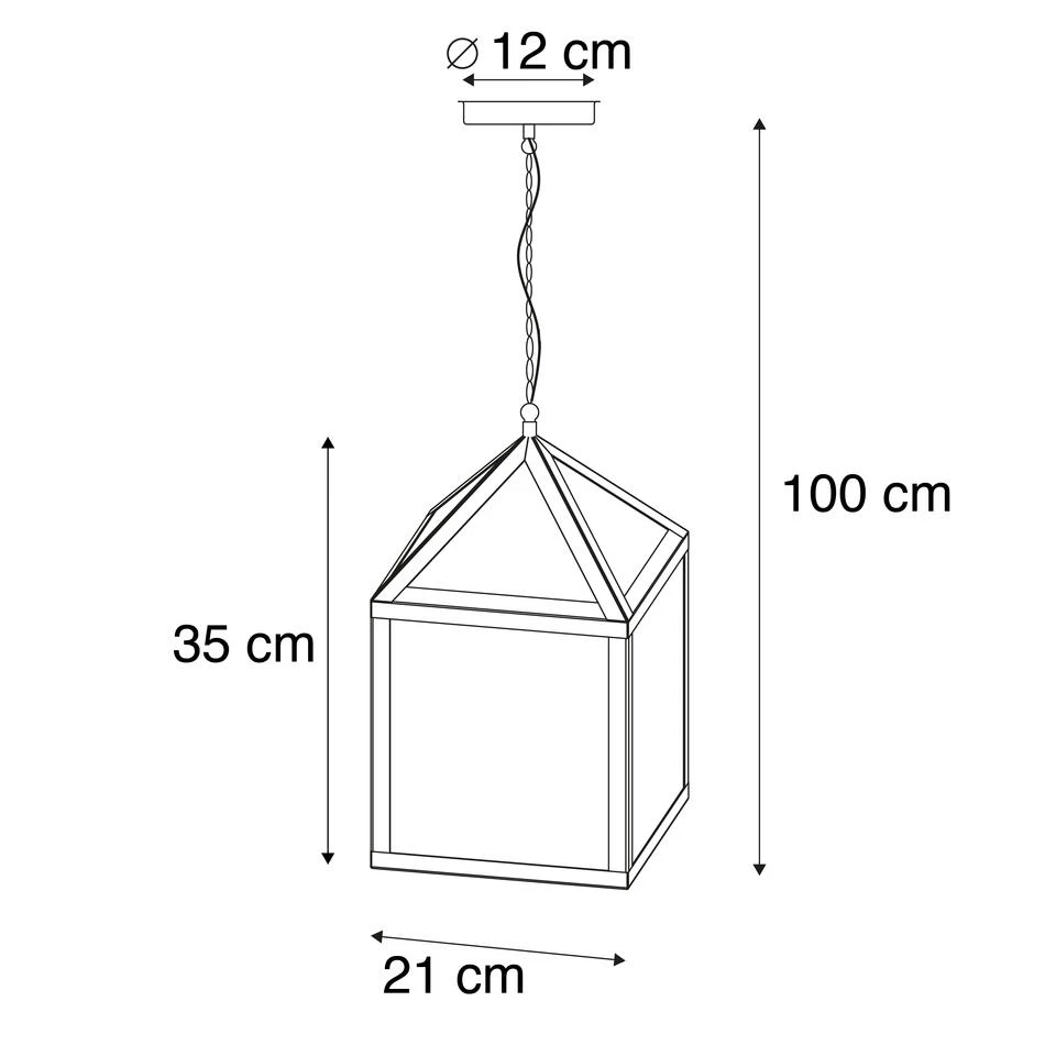 QAZQA Industriële Buiten Hanglamp Zwart IP23 - Amsterdam - Afbeelding 3