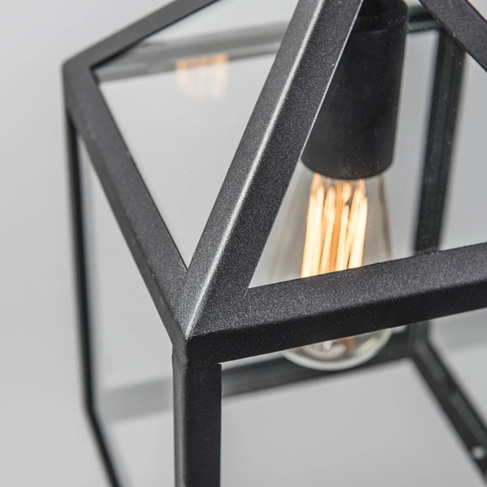 QAZQA Industriële Buiten Hanglamp Zwart IP23 - Amsterdam - Afbeelding 4