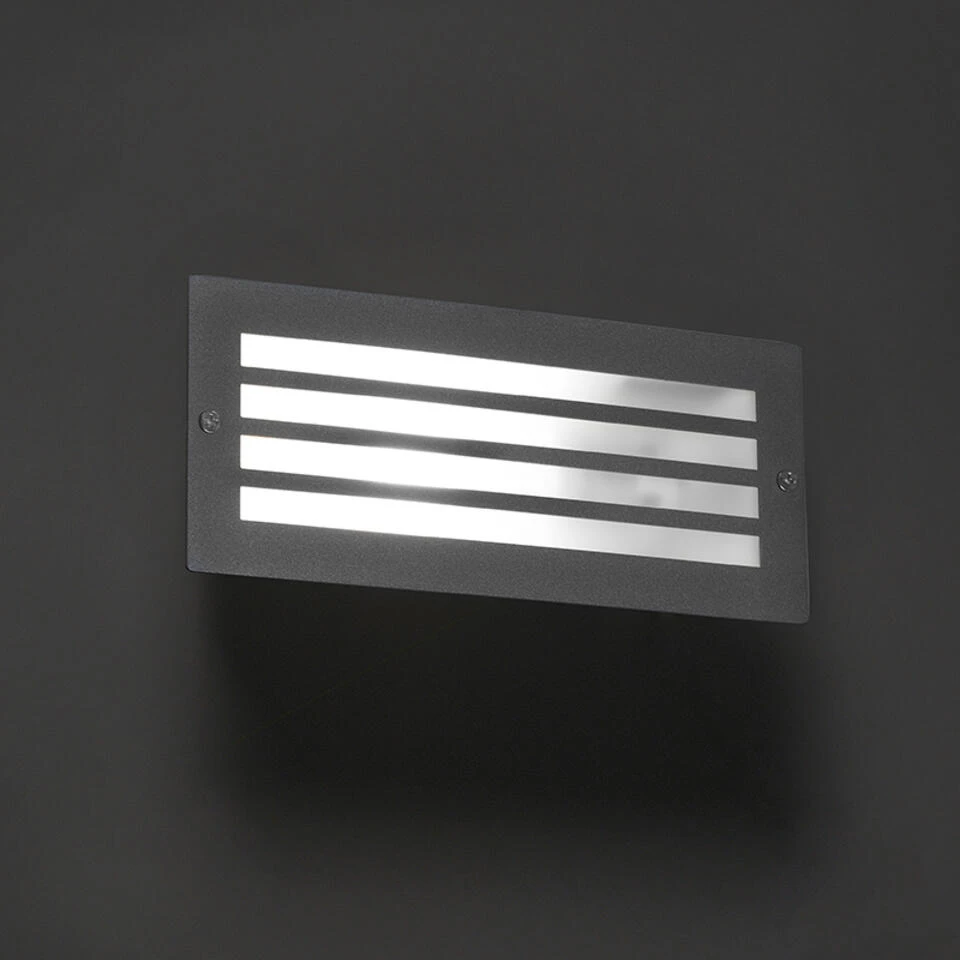 QAZQA Moderne Inbouwlamp Donker Grijs IP44 - Hurricane - Afbeelding 4