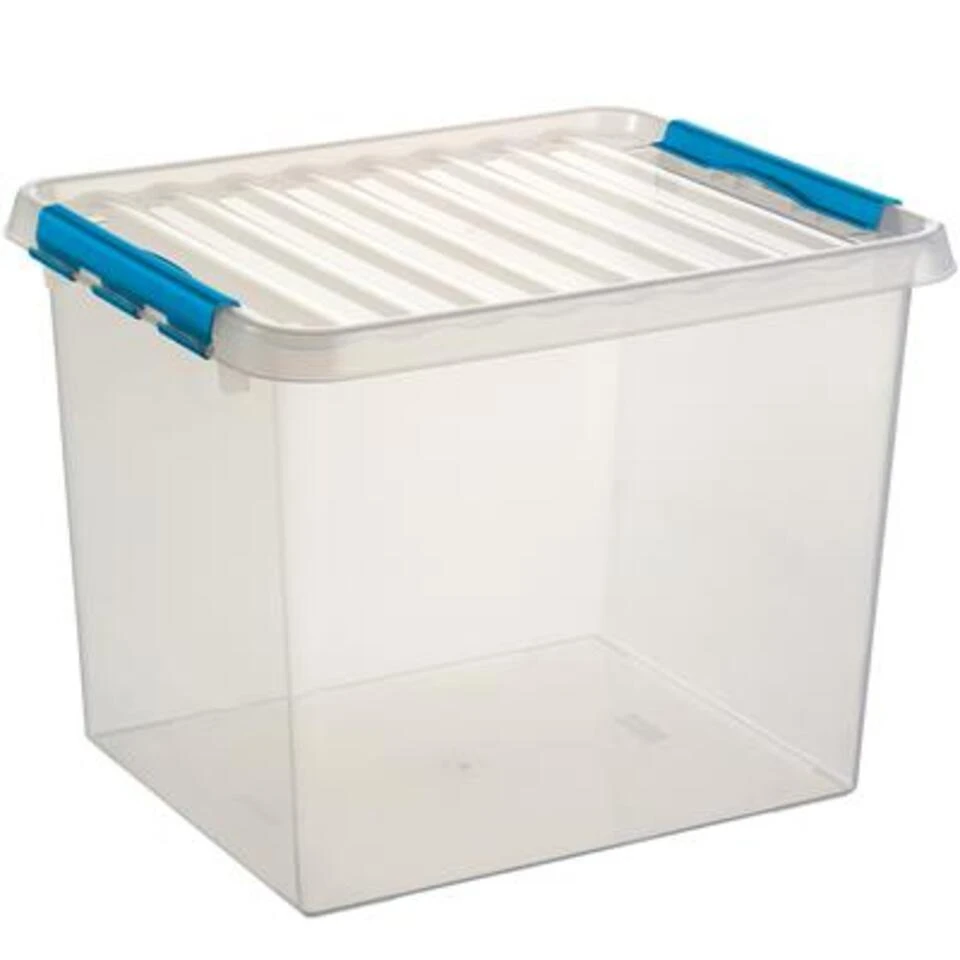 Q-line Opbergbox 52L Transparant Blauw