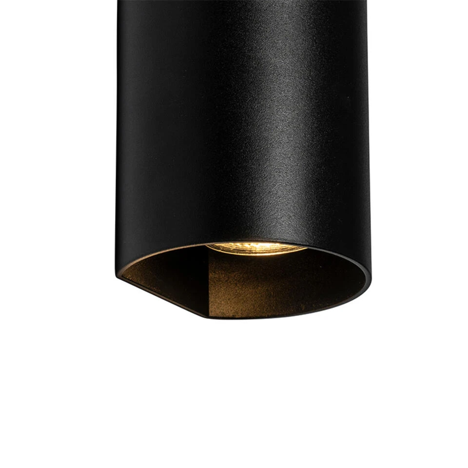 QAZQA Design Ronde Wandlamp Zwart - Sabbir - Afbeelding 2