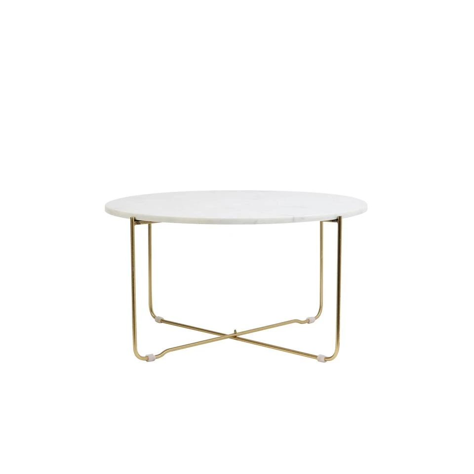 Salontafel Marty - Wit/Goud - Ø65cm