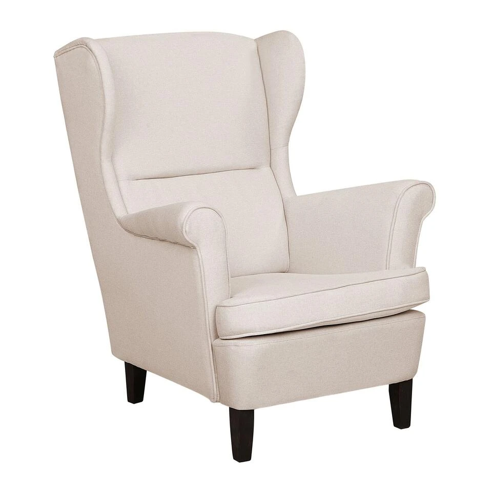 Beliani Oorfauteuil ABSON - Beige Polyester