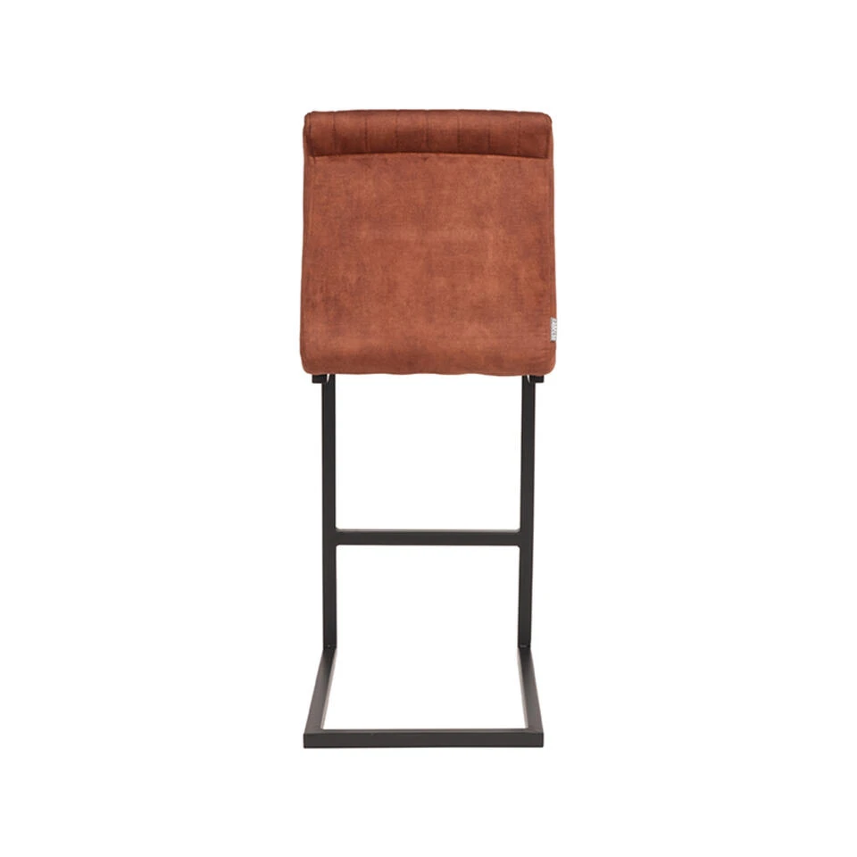 LABEL51 Barkruk Milo - Rust - Velours - Afbeelding 4