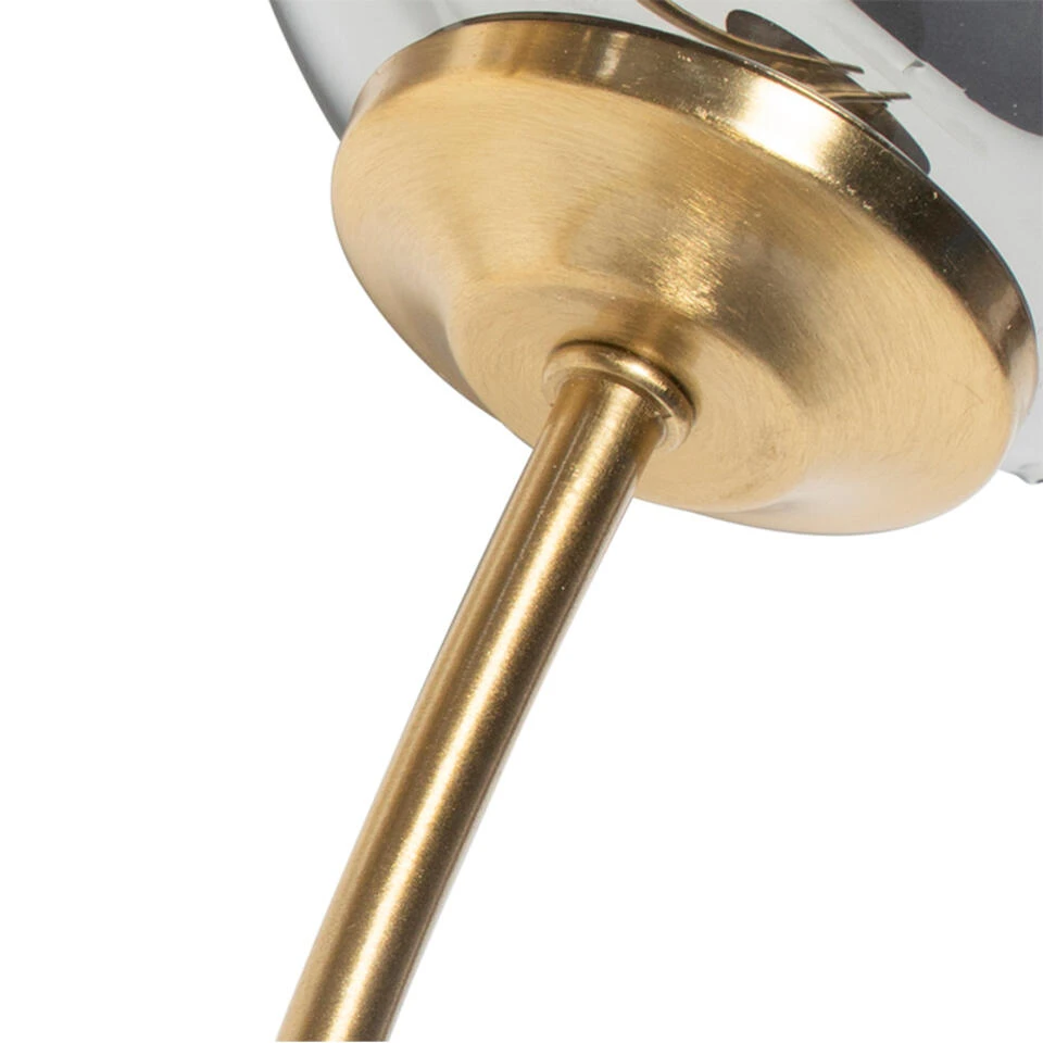 QAZQA Moderne Wandlamp Goud 2-lichts Met Smoke Glas - Athens - Afbeelding 3