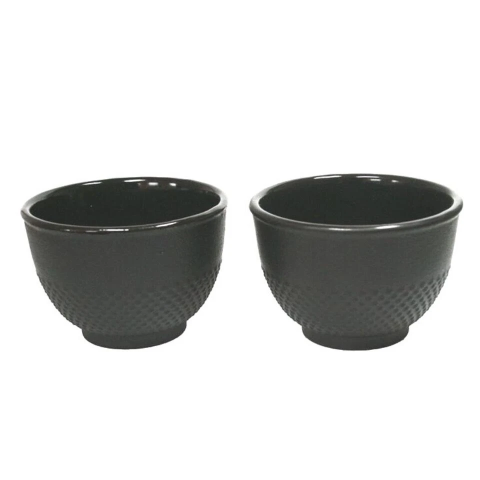 Orange85 Theekopjes Gietijzer Theekop 100 Ml Set Van 2 Zwart