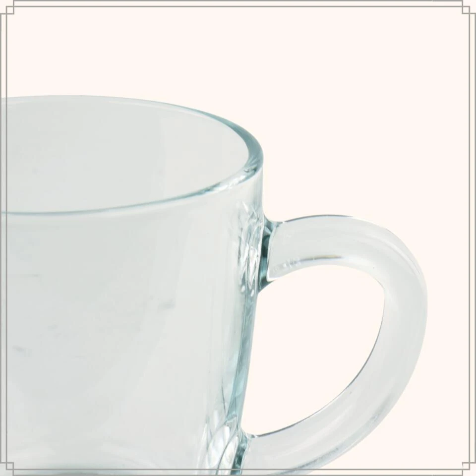 OTIX Theeglazen Met Oor Koffiemok 340ml Glas Hittebestendig Koffiemok - Afbeelding 4
