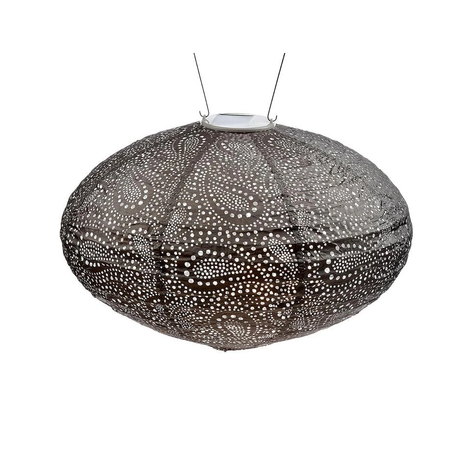 Lumiz Solar Buitenlampion Paisley Oval - Solar Tuinverlichting - 40 Cm - Taupe - Afbeelding 2