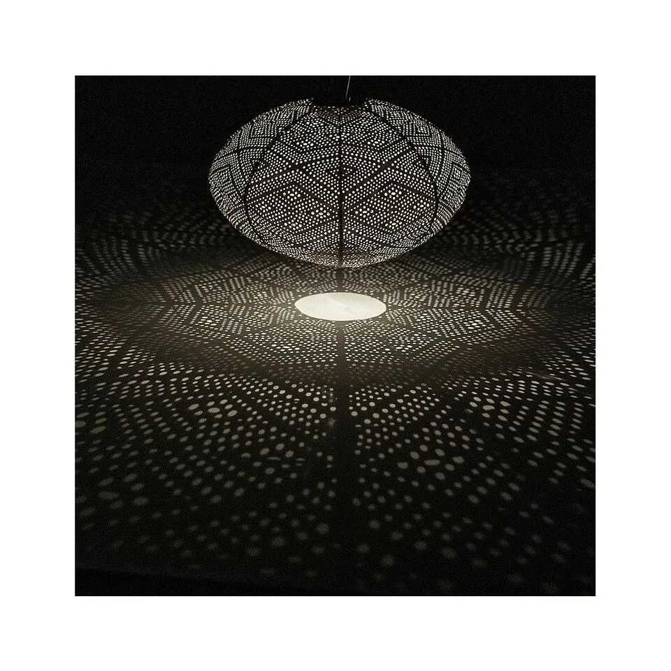Lumiz Solar Buitenlampion Paisley Oval - Solar Tuinverlichting - 40 Cm - Taupe - Afbeelding 3