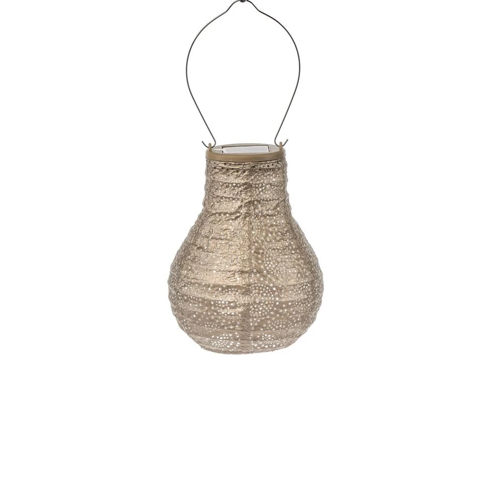 Lumiz Solar Buitenlampion Occult Bulb - Solar Tuinverlichting - 16 Cm - Goud - Afbeelding 2