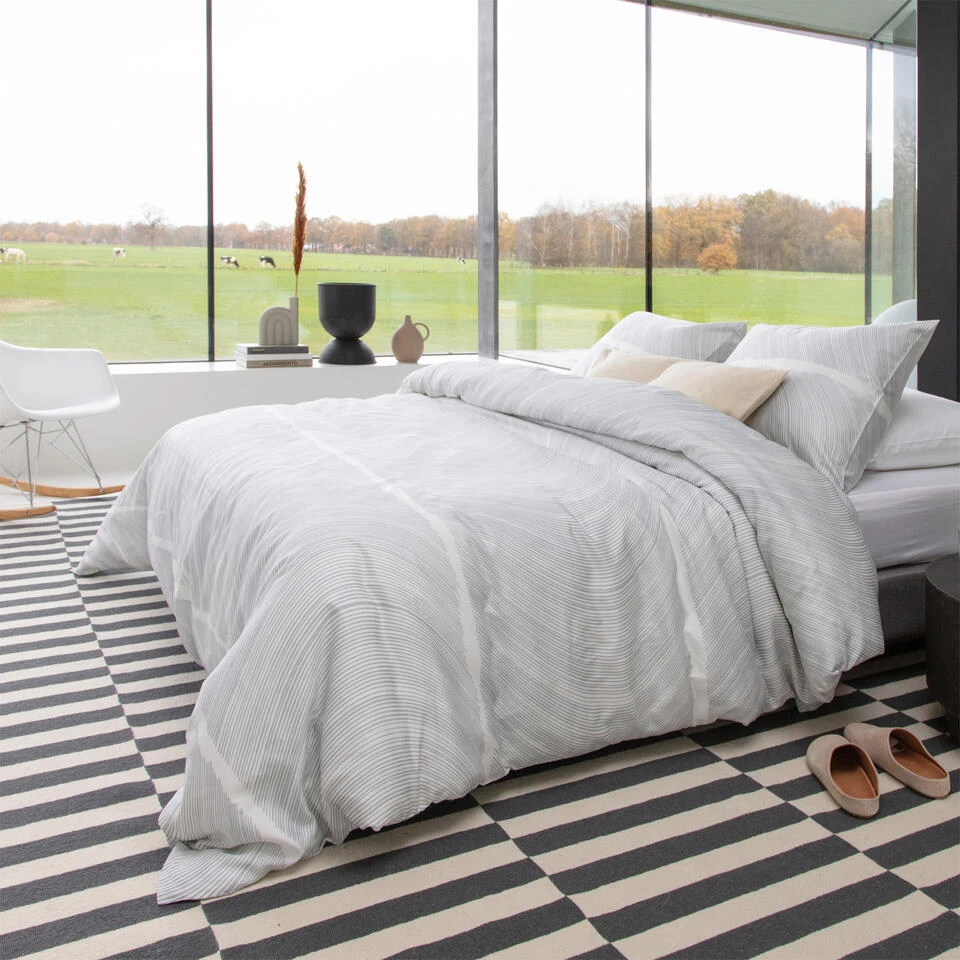 Damai Dekbedovertrek Ocean - Satijn - 200x200/220 Cm - White - Afbeelding 2