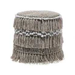 Beliani Poef NOIDA - Beige Katoen