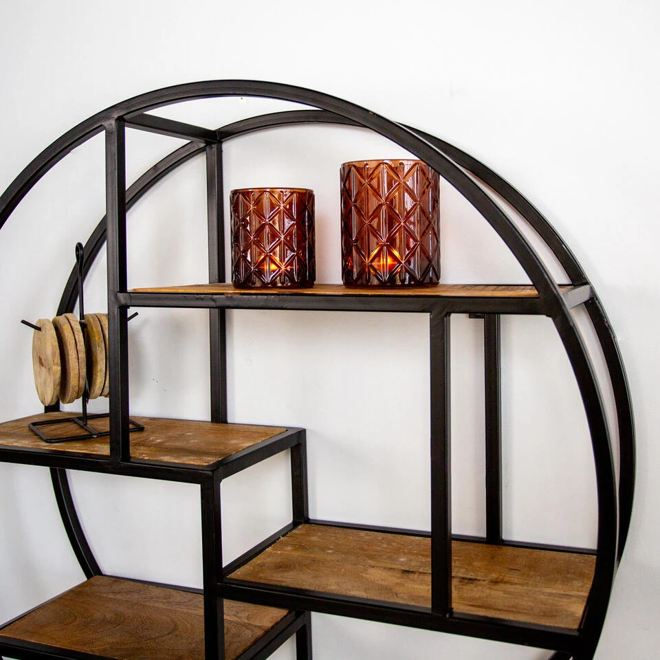 Industrieel Wandrek Sari - 20x76x76 Cm - Mangohout - Bruin - Afbeelding 3