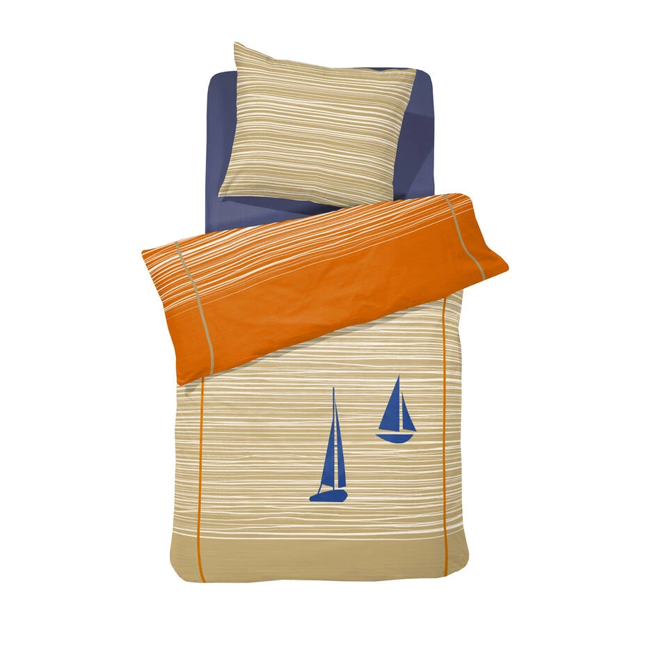 Cinderella Dekbedovertrek Boats - Katoen - 140x200/220 Cm - Burned Orange - Afbeelding 2