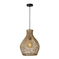 Lucide ALBAN Hanglamp - Licht Hout