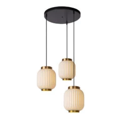 Lucide GOSSE - Hanglamp - 3xE27 - Wit