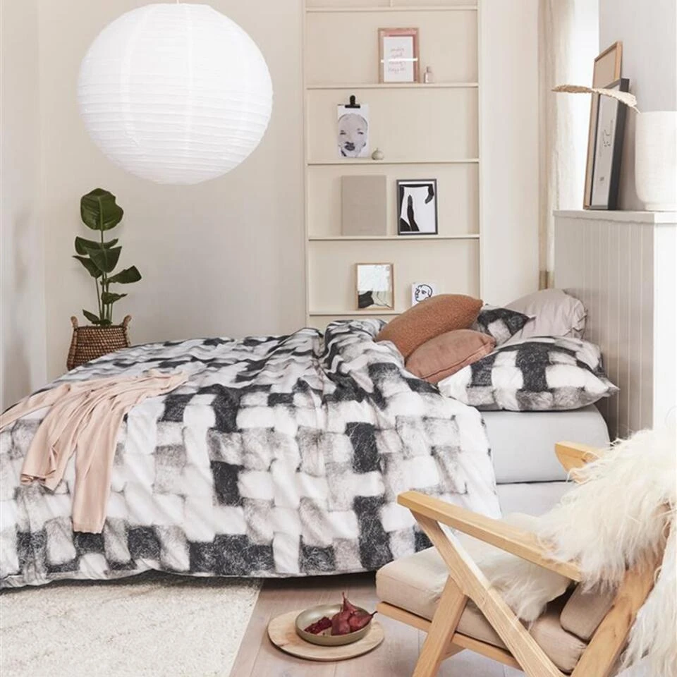 Ariadne At Home Dekbedovertrek Comfort Zwart - Wit-Lits-jumeaux (240 X 200/22... - Afbeelding 3