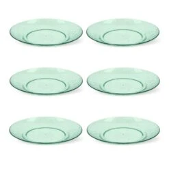 Orange85 Borden Set Van 6 Stuks Groen Transparant Plastic Kunststof