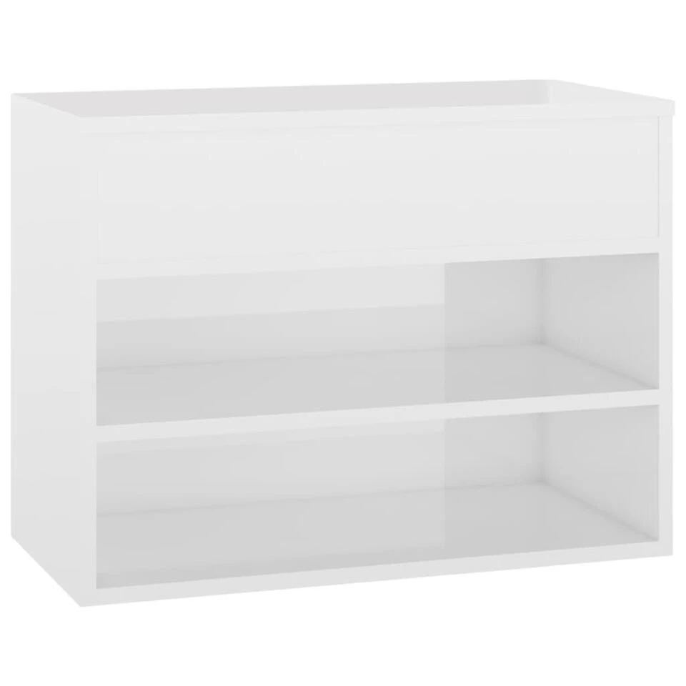 VidaXL Schoenenbank 60x30x45 Cm Spaanplaat Hoogglans Wit