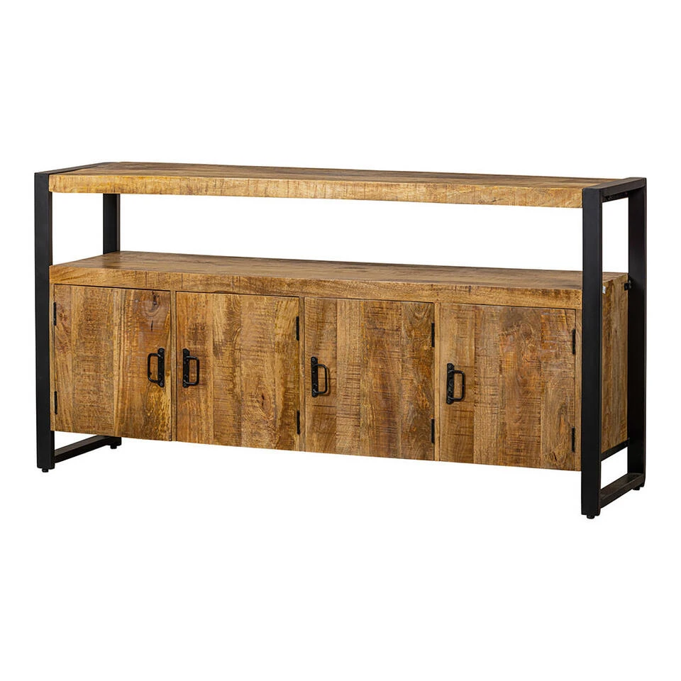 Dressoir Pittsburgh 180cm - Mangohout - Bruin - Rechthoekig - Afbeelding 4