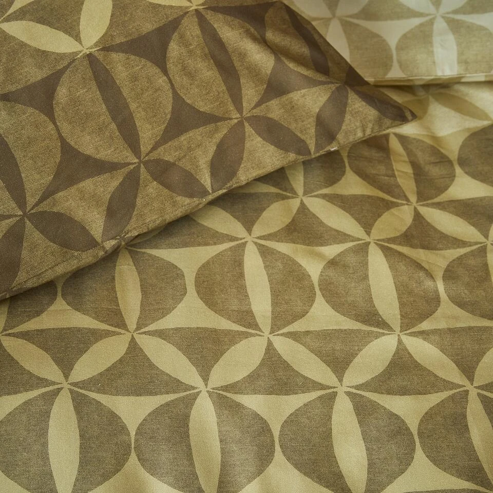 Damai Jada - Dekbedovertrek - Katoen - 200x200/220 Cm - Green - Afbeelding 3