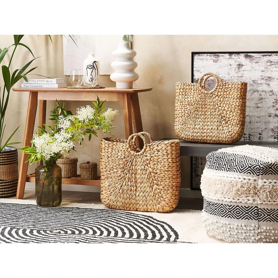 Beliani Mand POMPANO - Beige Waterhyacinth - Afbeelding 2