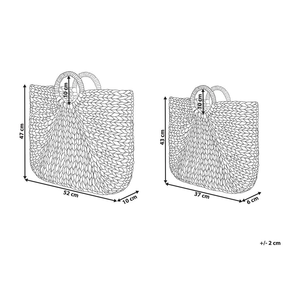 Beliani Mand POMPANO - Beige Waterhyacinth - Afbeelding 3