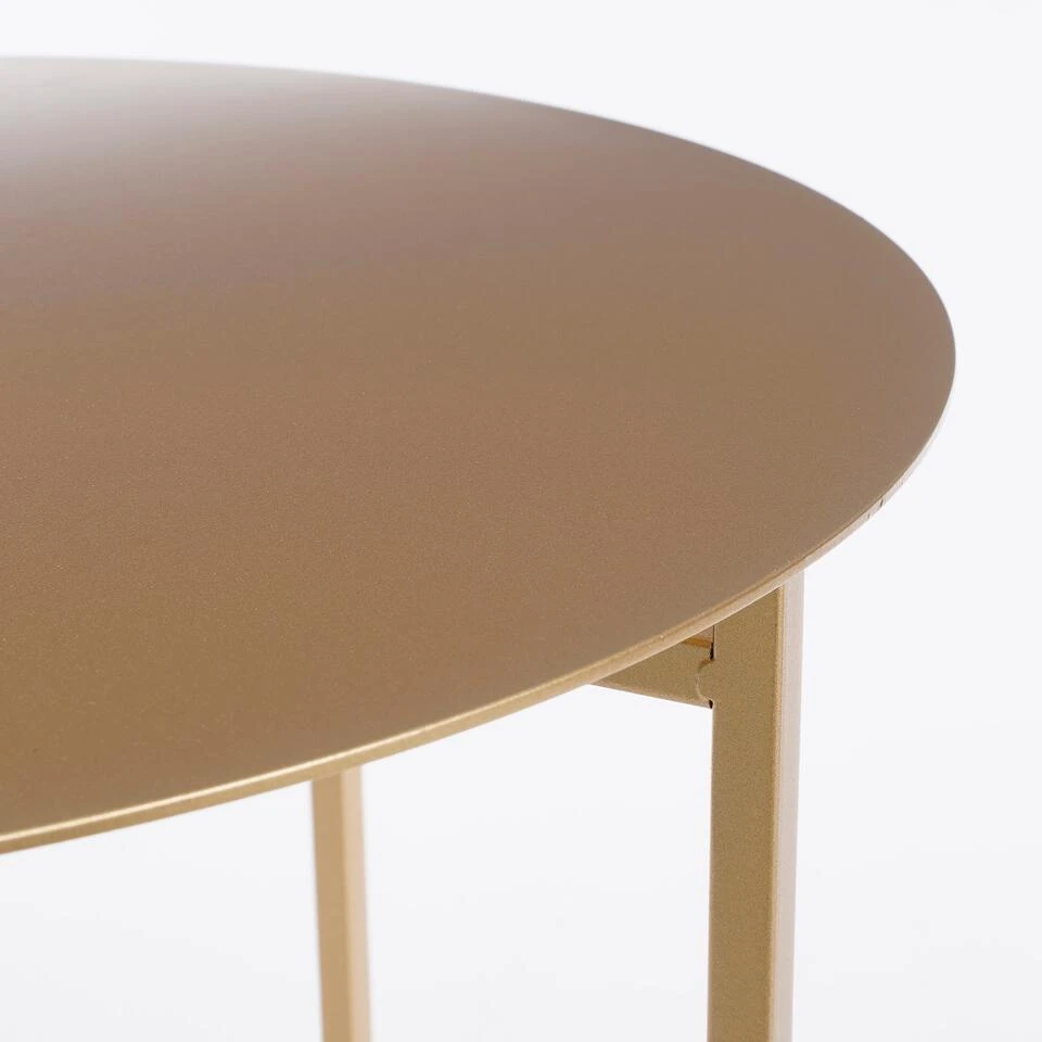 Mica Decorations Mikki Bijzettafel - H45 X Ø45 Cm - Goud - Afbeelding 3