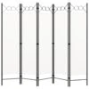 VidaXL Kamerscherm Met 5 Panelen 200x180 Cm Crèmewit