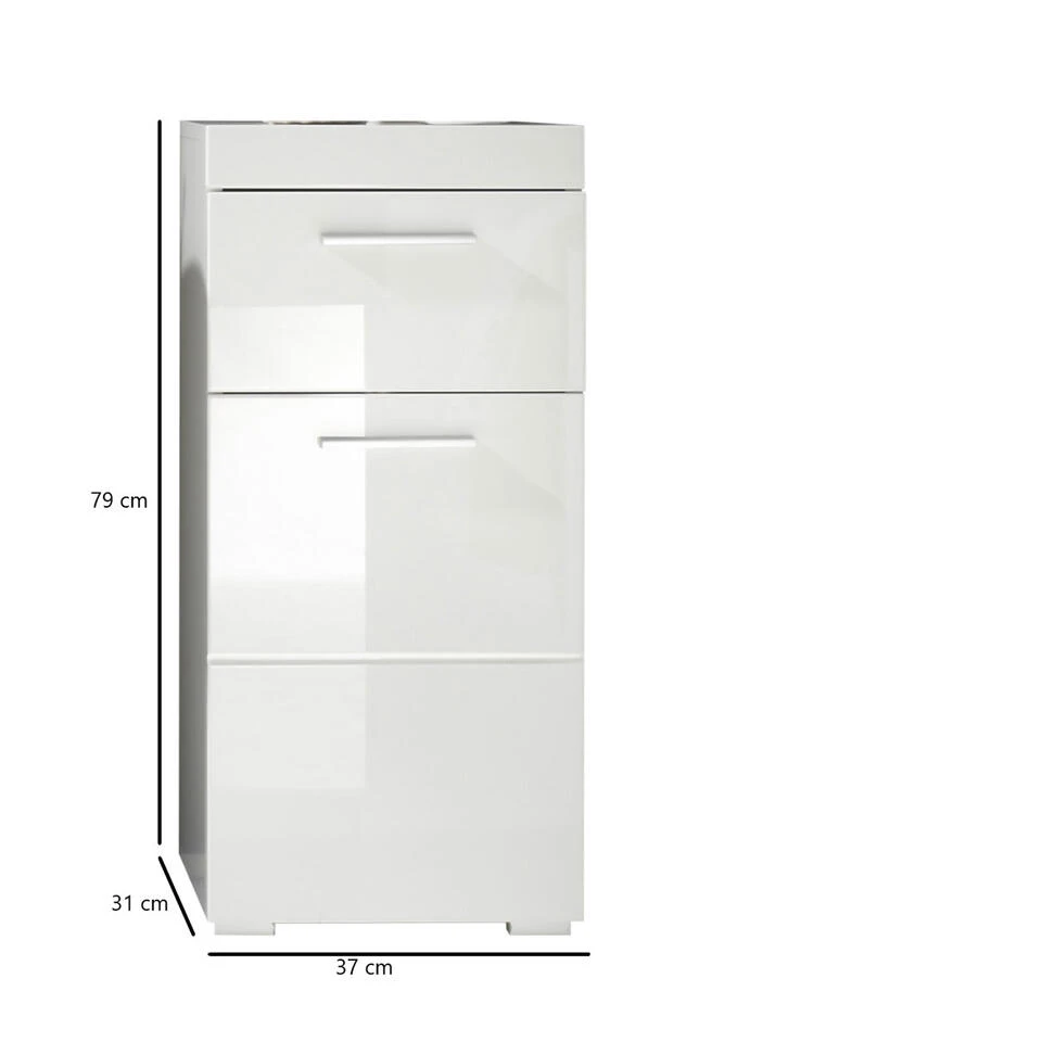 Hioshop Badkamerkast AmandaMando Mdf - Wit - Afbeelding 3