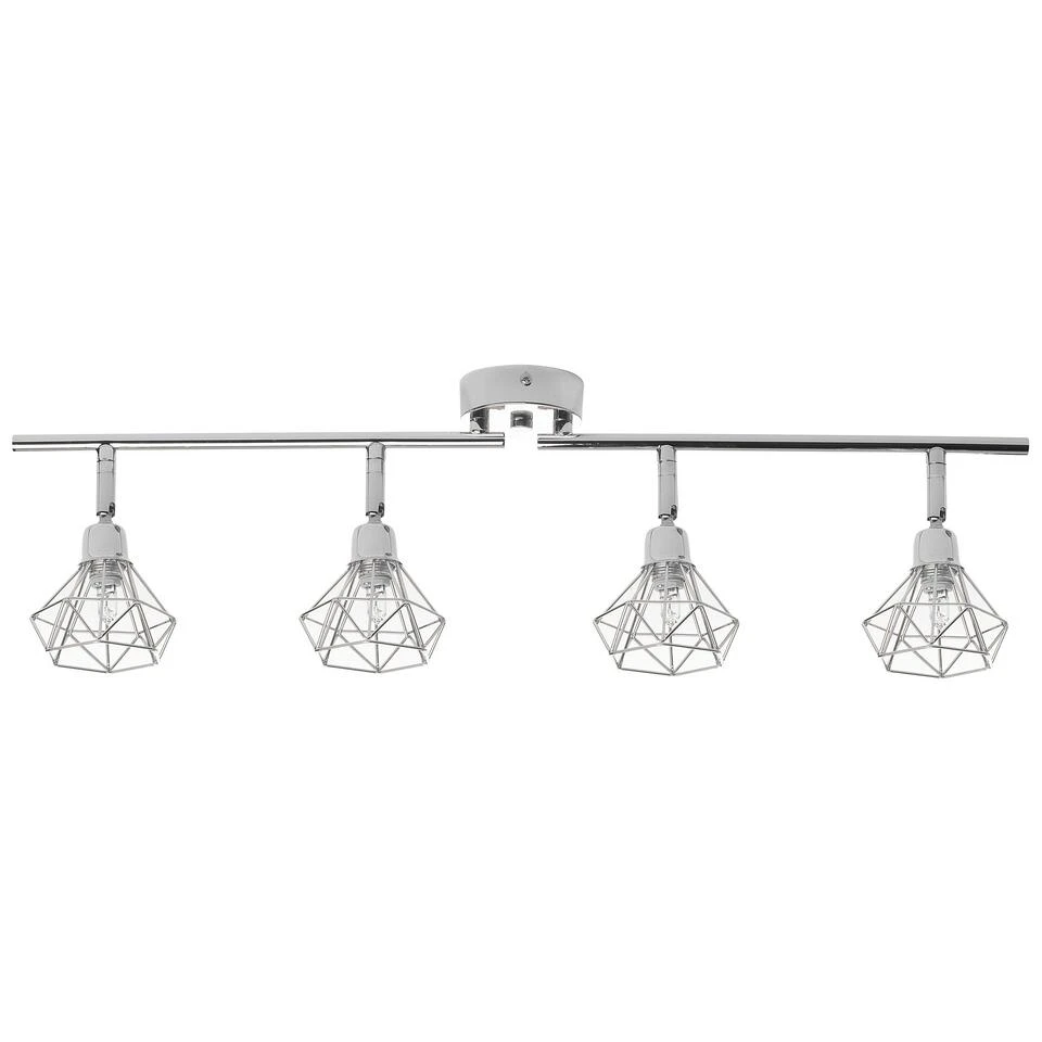 Beliani Muurlamp ERMA - Zilver Metaal