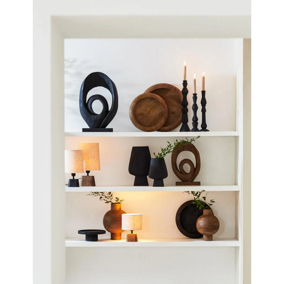 Lampvoet Kardan - Hout - 16x10x21cm - Afbeelding 2