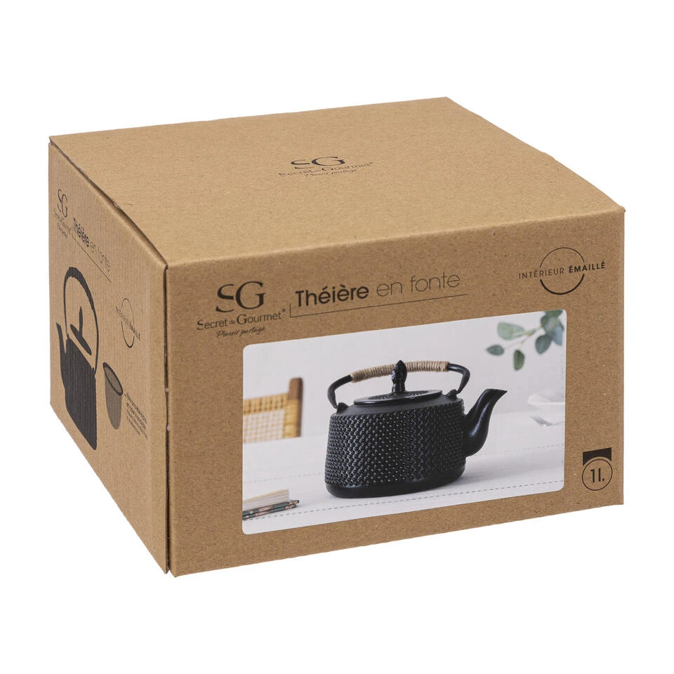 Secret De Gourmet Theepot - Gietijzer - 1 Liter - Zwart - Afbeelding 4