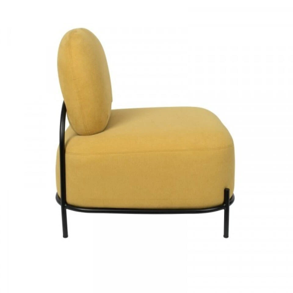 Giga Meubel Fauteuil Stof Geel - 71x66x77cm - Stoel Polly - Afbeelding 3