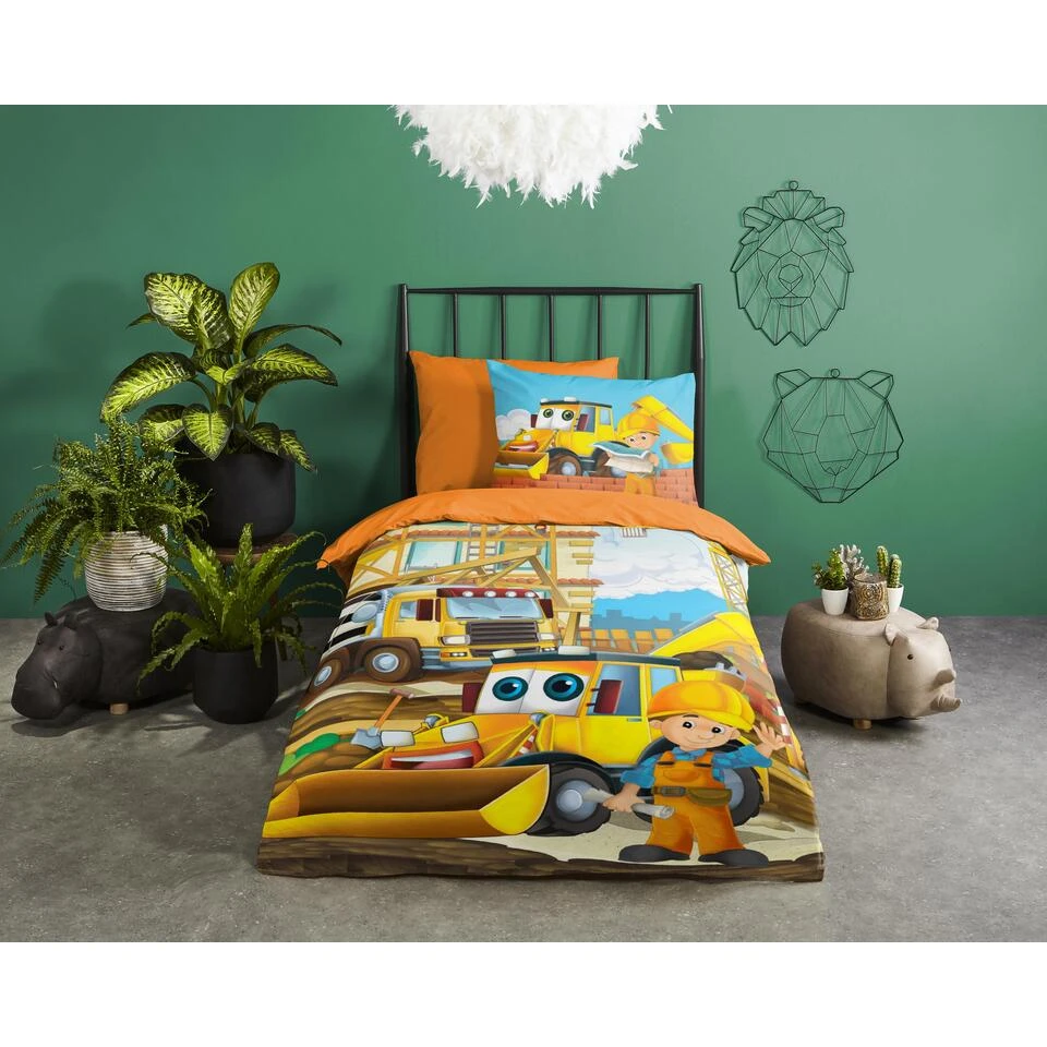 Good Morning Dekbedovertrek "Building" - Multi - (140x220 Cm) - Afbeelding 2