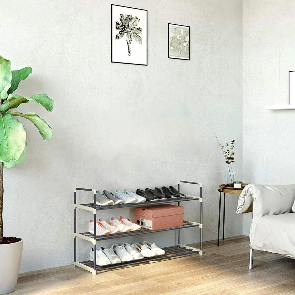 Schoenenrek - Stapelbaar - 92x54x30 Cm - Grijs - Afbeelding 2